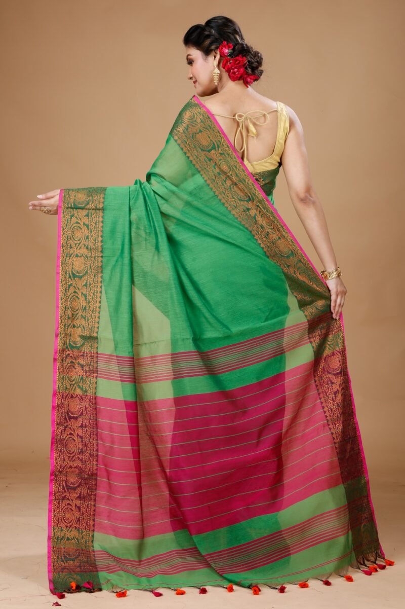 Copper Zari Work Handloom Saree - Image 2