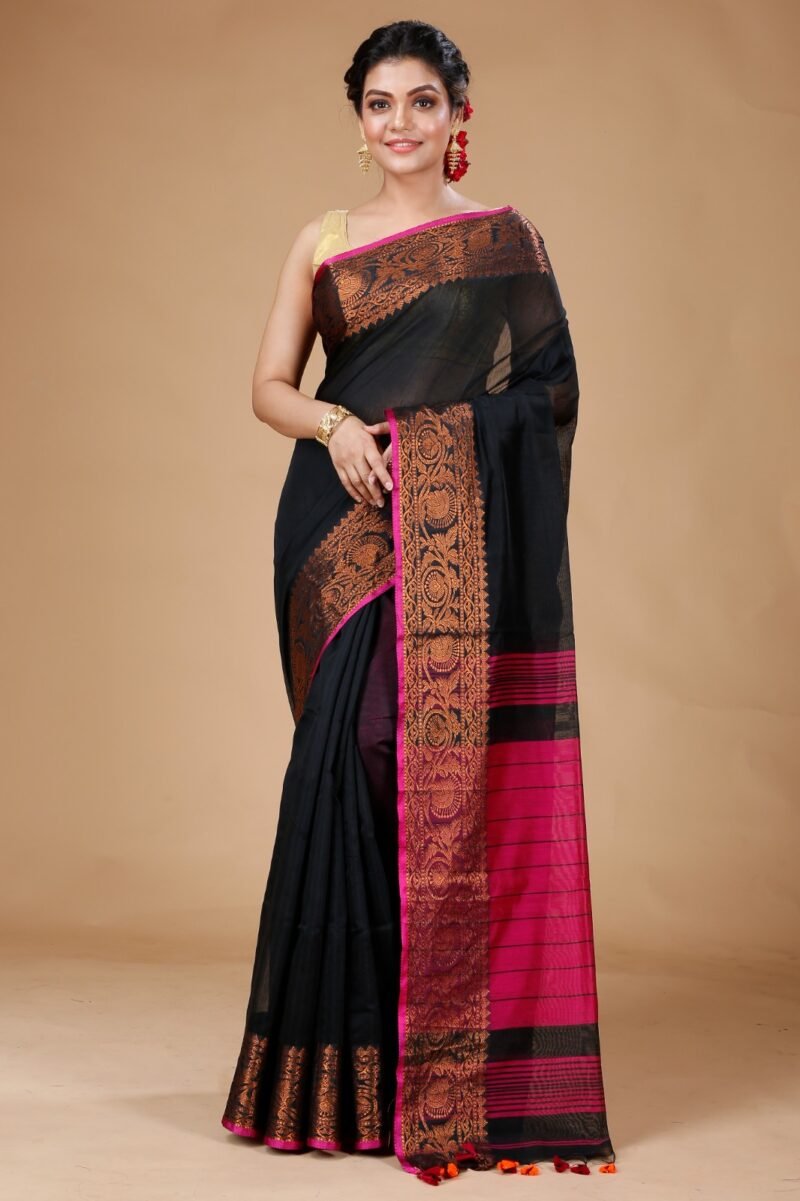 Copper Zari Work Handloom Saree