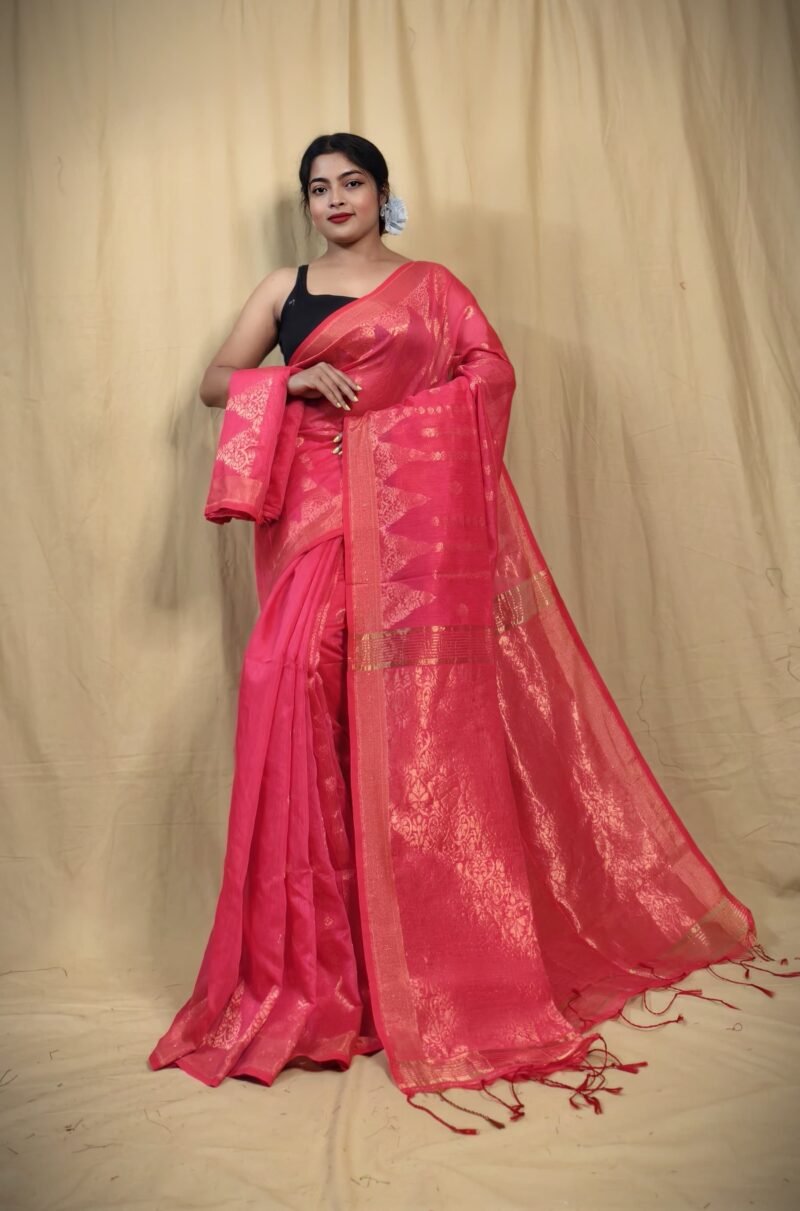 Zari Work Cotton Silk Handloom Saree