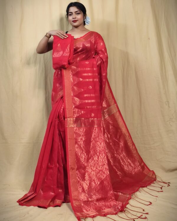 Zari Work Cotton Silk Handloom Saree