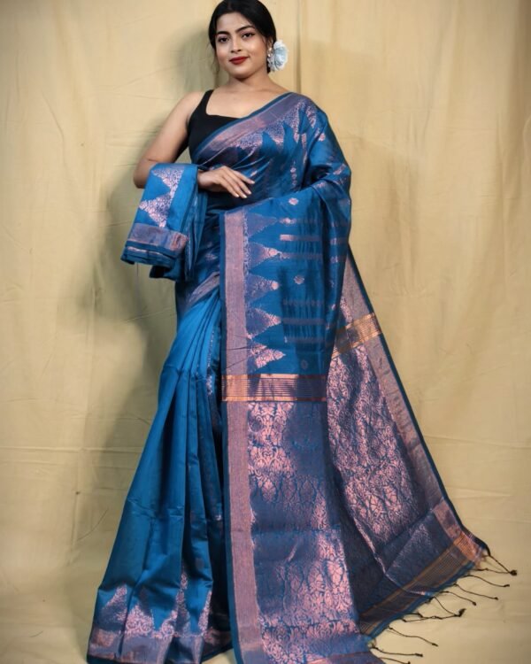 Zari Work Cotton Silk Handloom Saree
