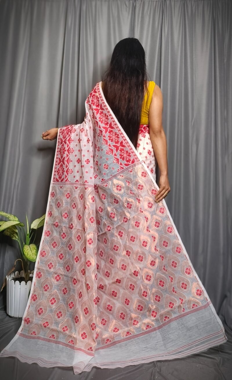 Allover Mina Work Jamdani Saree - Image 2