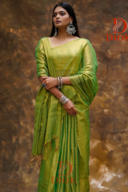 Green Tissue Silk Saree