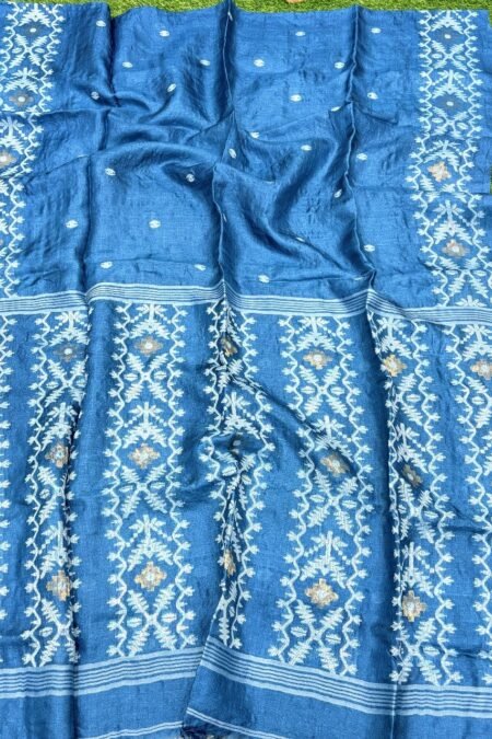 Pure Gachi Tussar Handloom Jamdani Saree