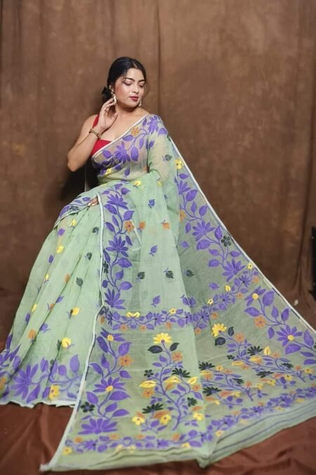 Eagle Soft Lota Jamdani Sari