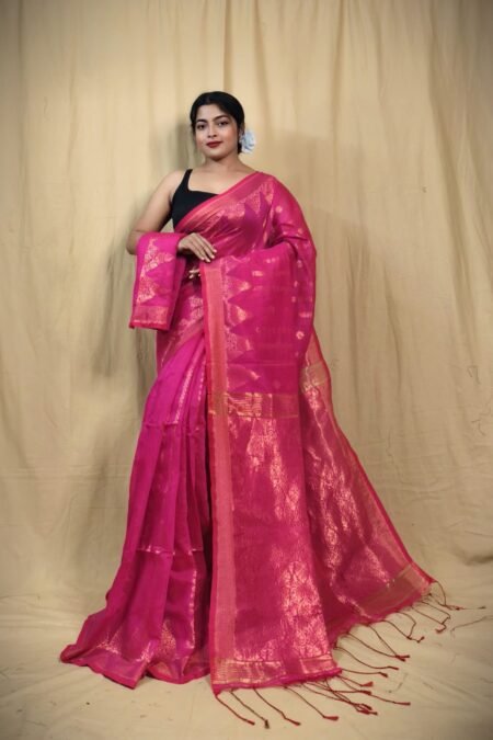 Zari Work Cotton Silk Handloom Saree