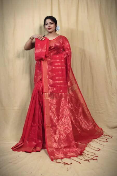 Zari Work Cotton Silk Handloom Saree