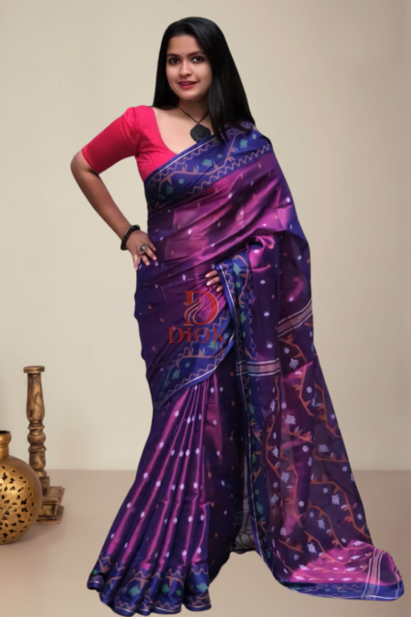Festive Glow Tissue Jamdani Saree