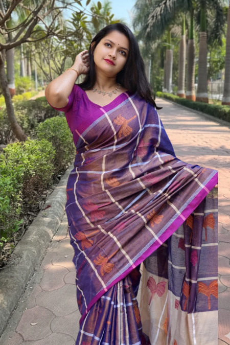 Soft Tissue Jamdani Saree