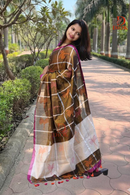 Soft Tissue Jamdani Saree