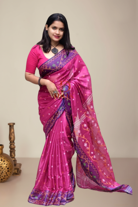 Festive Glow Tissue Jamdani Saree