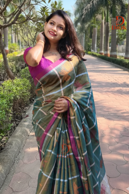 Soft Tissue Jamdani Saree