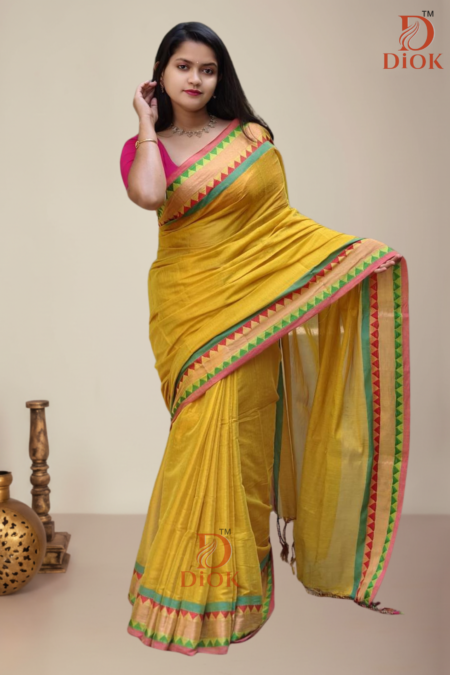 Dual Tone Silk Look Tissue Saree