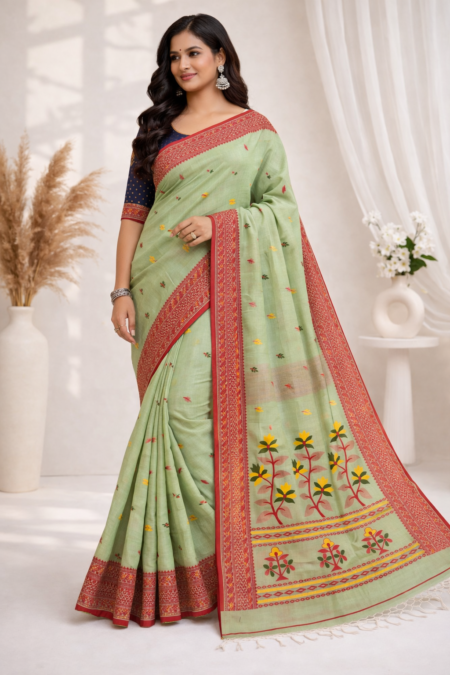 Soft Pure Cotton Jamdani Saree for Women  Comfortable & Stylish