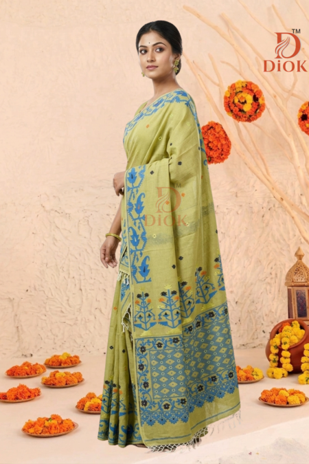 Traditional Handloom Jamdani Saree for Festive and Wedding Wear