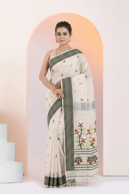 Soft Pure Cotton Jamdani Saree for Women  Comfortable & Stylish