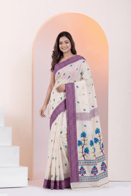 Soft Pure Cotton Jamdani Saree for Women  Comfortable & Stylish