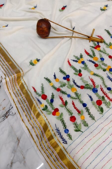 Ethnic Handcrafted Bullian Cotton Saree