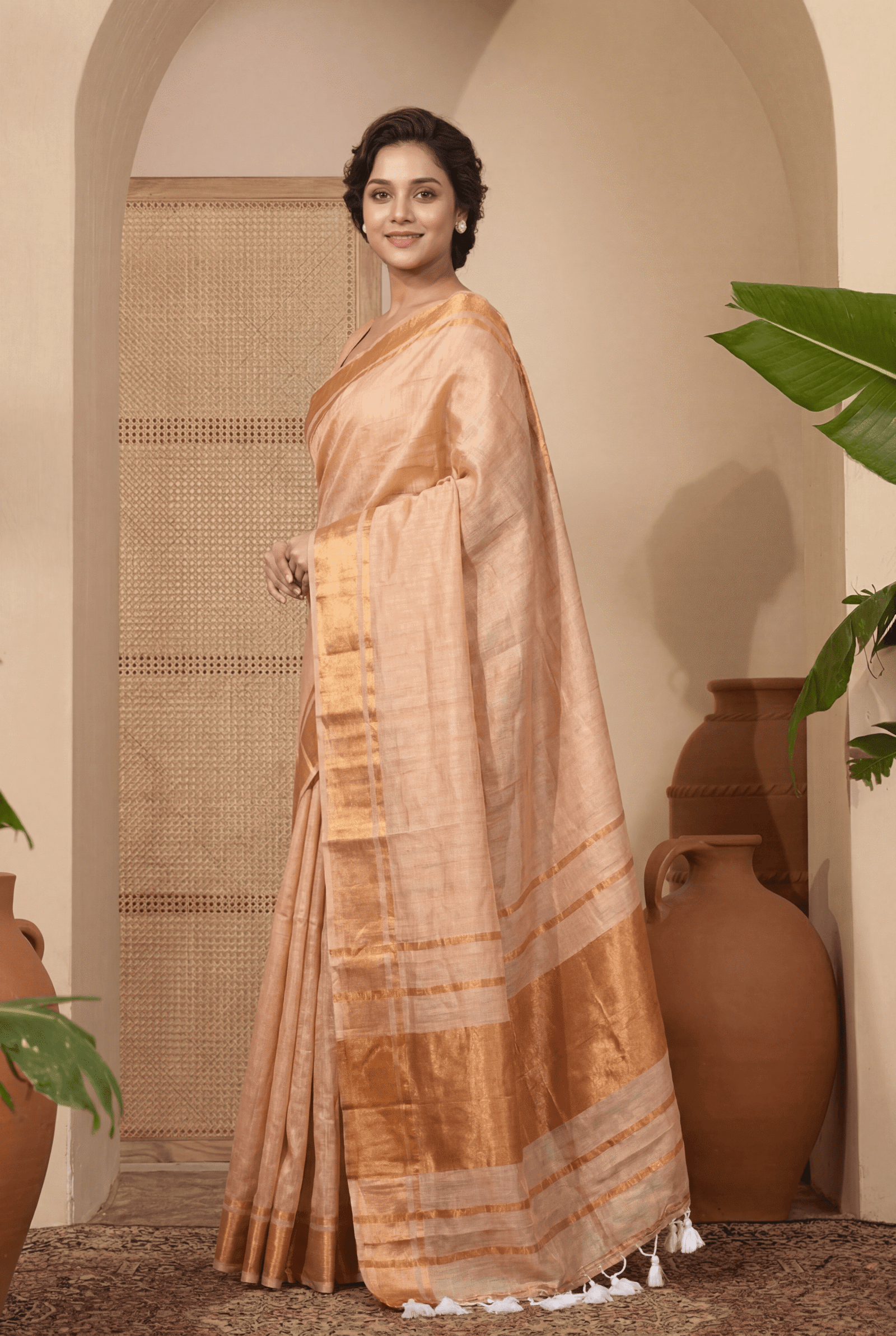 Women Cotton Silk Saree for Festive & Casual Wear - Image 3