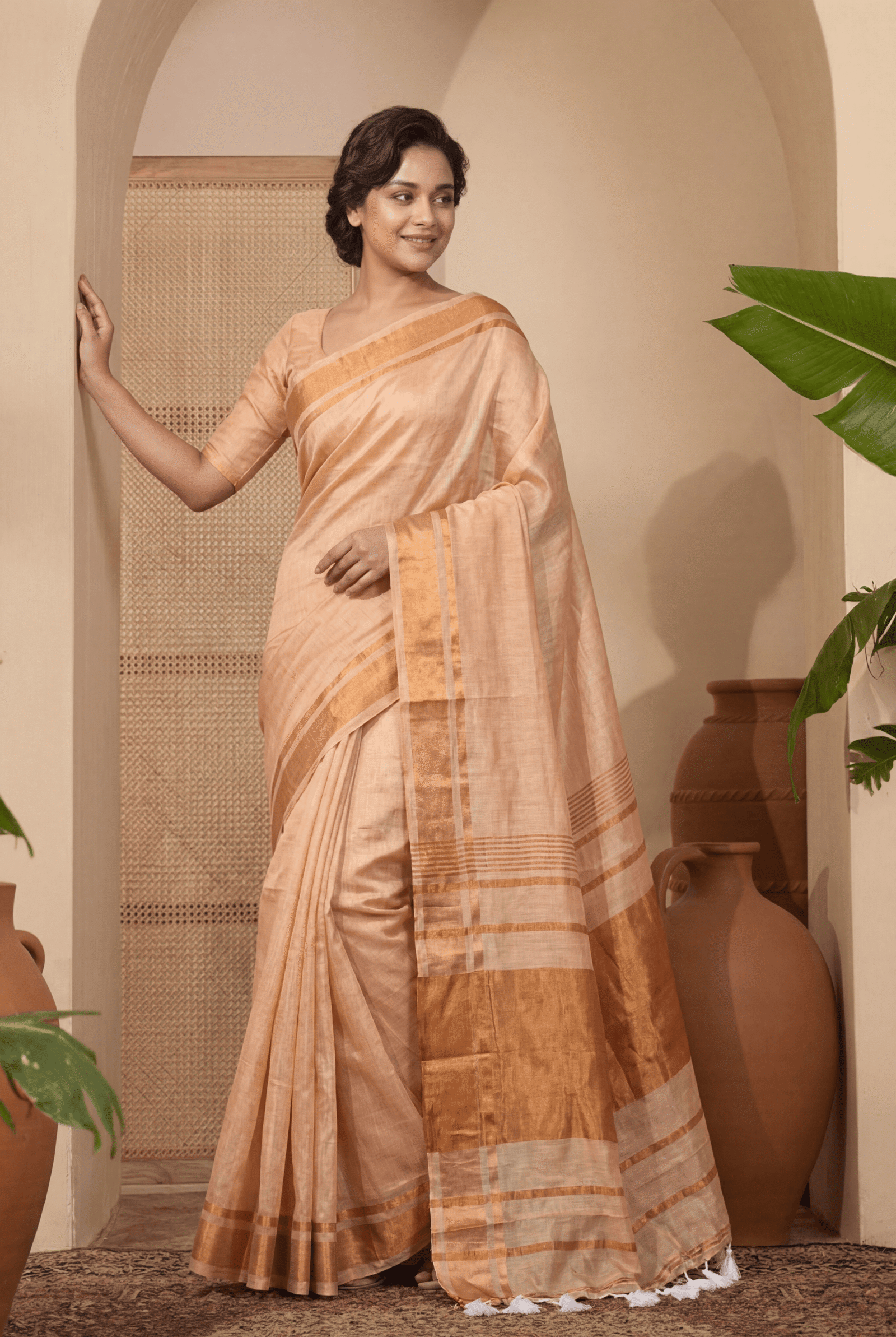 Women Cotton Silk Saree for Festive & Casual Wear