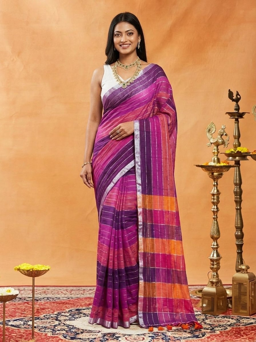 Soft Linen Saree for Everyday Comfort & Graceful Draping - Image 3