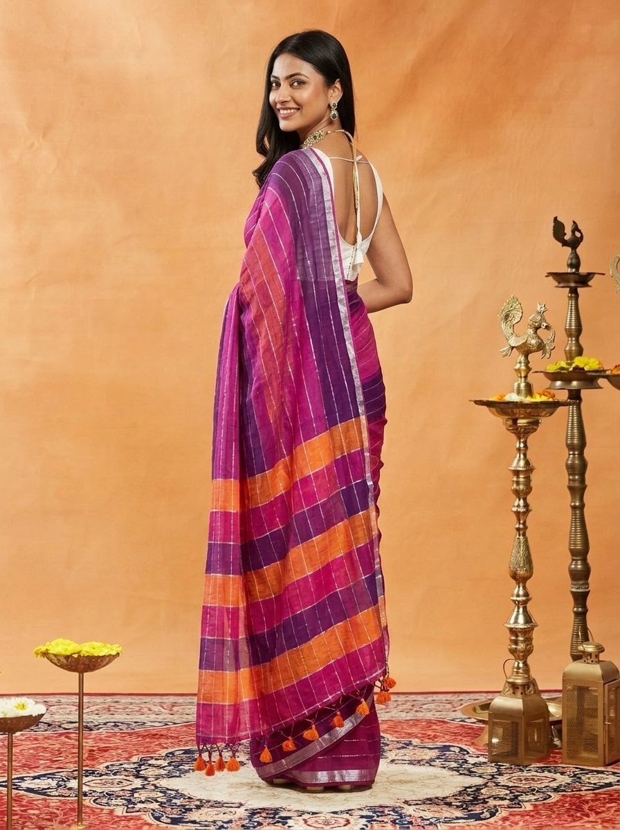 Soft Linen Saree for Everyday Comfort & Graceful Draping - Image 4