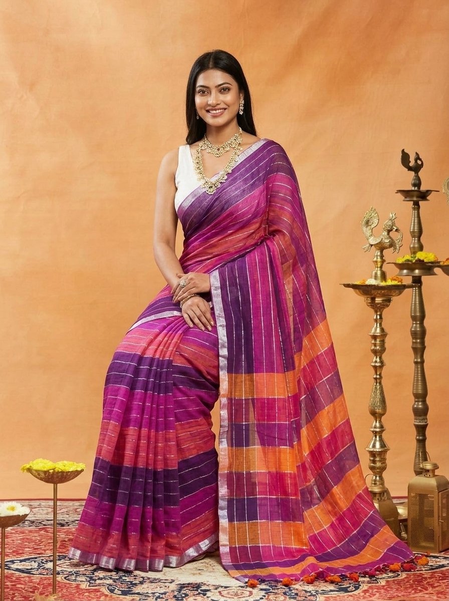 Soft Linen Saree for Everyday Comfort & Graceful Draping - Image 2